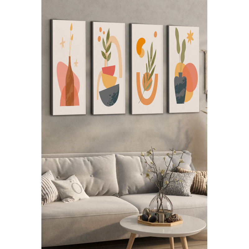Peinture décorative sur toile (4 pièces)