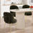 Teddy Fabric Dining Chair with Golden Legs (Set of 2)-944659723