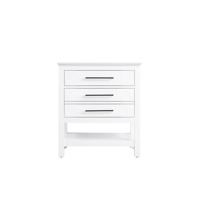 Meuble-lavabo simple 30 po_Moderne_VF60530, Blanc