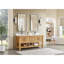 Meuble-lavabo double 72 po Wiegers en gris classique acacia avec plateau en pierre de quartz blanc pur
