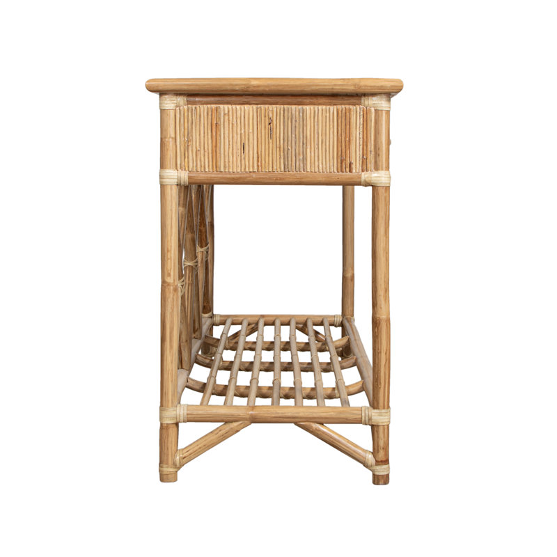 54'' Wide 3 Drawer Rattan Wood Sideboard, Natural