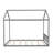Queen Size Wooden House Bed With Headboard,Gray-1387314132