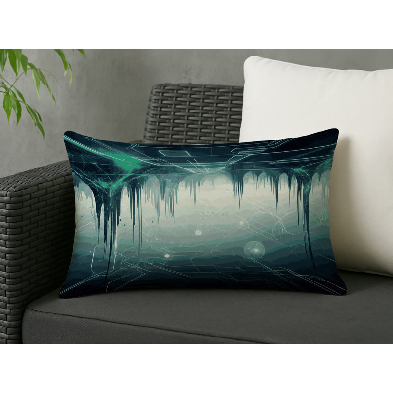 Starlight Pattern Indoor And Outdoor Throw Pillow, Rectangle 14"H x 20"W