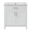 Meuble-lavabo de 30 pouces avec lavabo en céramique et beaucoup de rangement - le choix parfait pour les petites salles de bain