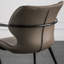 Chaise d'appoint à dossier solide gris (ensemble de 2)