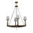 4 - Light Dimmable Wagon Wheel Chandelier