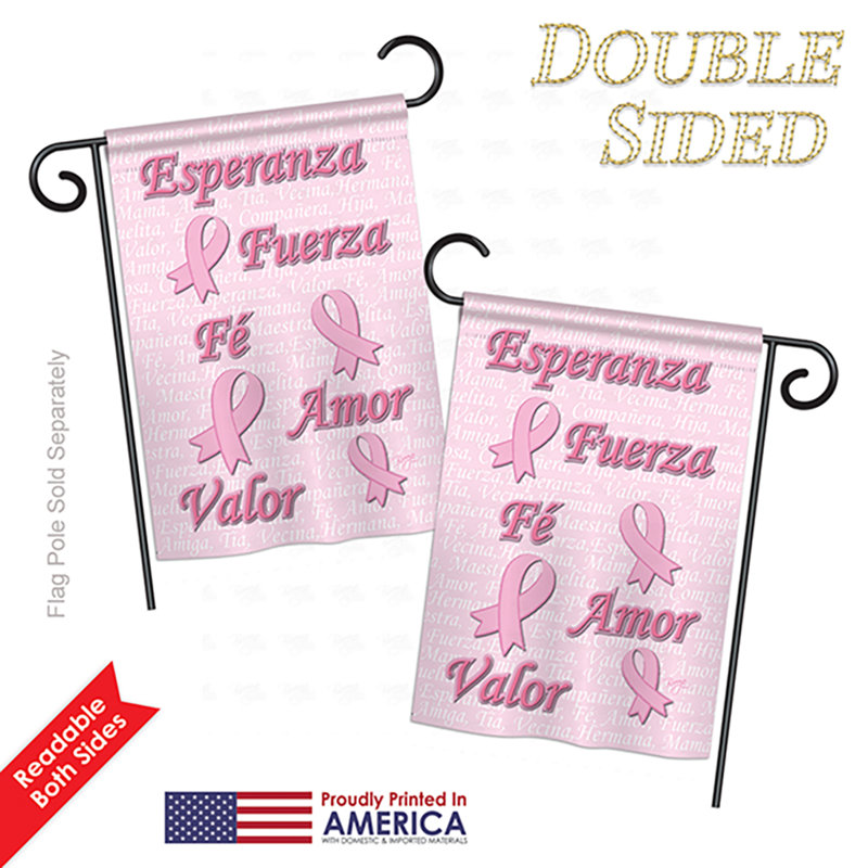 Support inspiré de 2 côtés en polyester 18,5 x 13 po drapeau de jardin