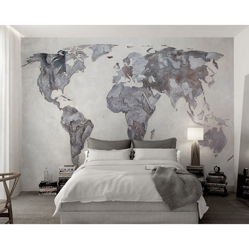 Panneau mural L 6,25 pi x l 112 po World Map, L 6,25 pi x l 9,33 pi