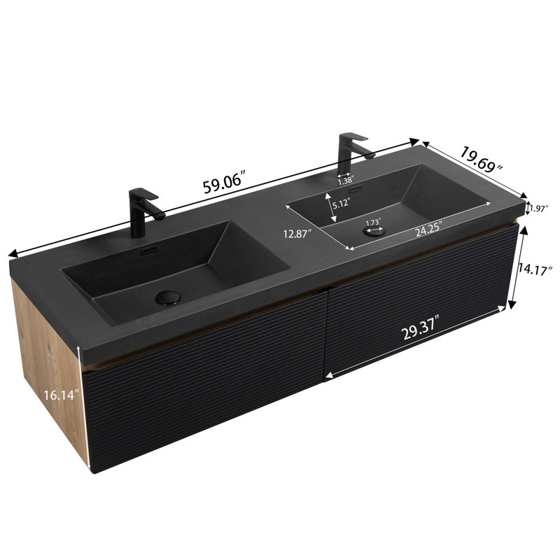 Meuble-lavabo double Dhruven