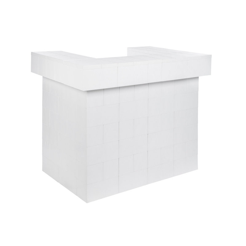 Ensemble de bar et de comptoir en porte-à-faux EverBlock, Rouge, H 43 po x l 48 po x P 36 po
