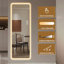 Full Length Mirror Lighted Vanity Body Mirror Led Mirror Wall-Mounted Mirror Big Size Rounded Corners, Bedroom,Living Room,Dressing Room Hotel