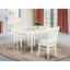 L'ensemble de table de cuisine 3 pièces pour petits espaces comprend une table de salle à manger rectangulaire avec Dropleaf et 2 chaises de salle à manger en tissu de lin, chêne-689759449-741723776-749268148