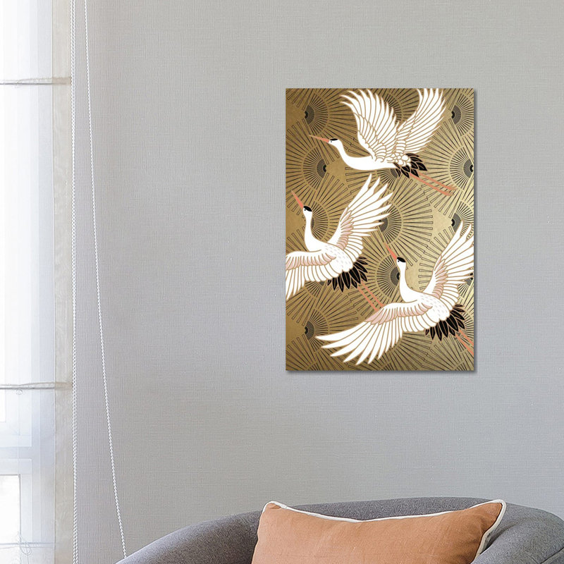 Crane Japenese II by Nikki Chu - Wrapped Canvas Print, 66.04 cm H x 45.72 cm W x 1.91 cm D