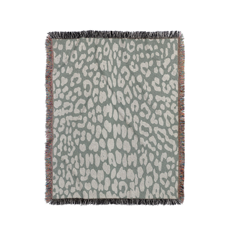 Jeté en mélange de coton Delo, Gris, L 60 po x l 50 po