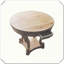 Table basse à bout rond avec pieds courbés-1702662054