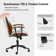 Oswina  37.75"H Modern Tilting Solid Wood Office Chair with Bent Wood