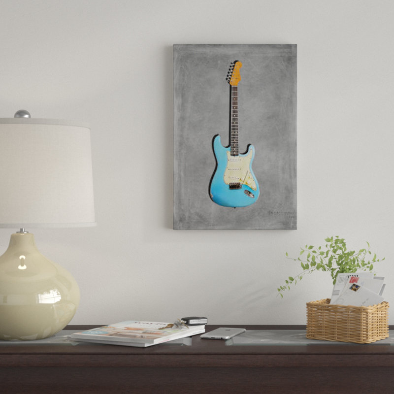 « garde-boue stratocaster 64 », impression sur toile tendue, H 12 po x l 8 po x P 0,75 po, Toile tendue, Pas de tapis