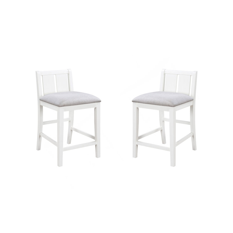 Ensemble de 2 chaises à hauteur de comptoir 20 po Graham, Blanc