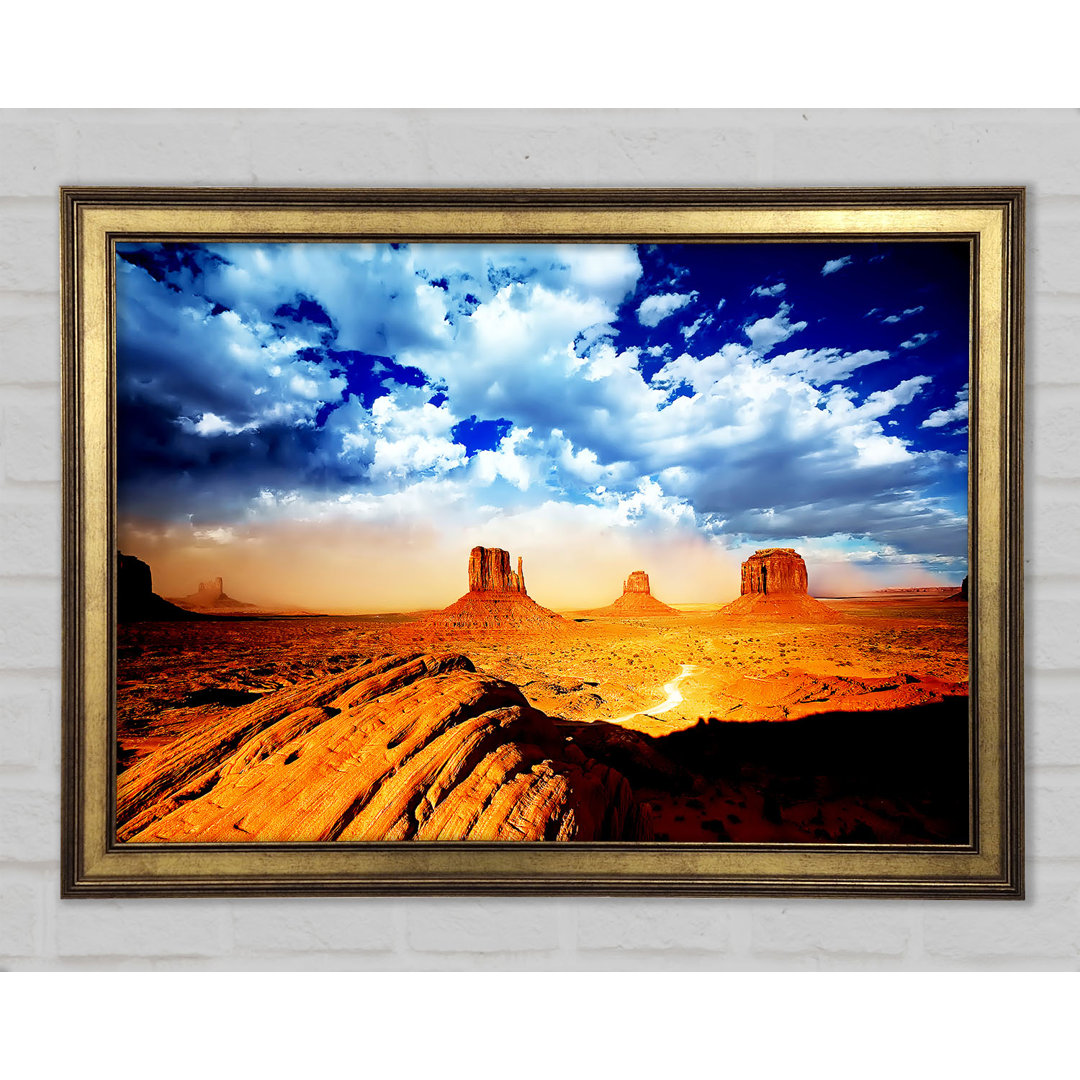 Monument Valley Skies - Einzelner Bilderrahmen Kunstdrucke