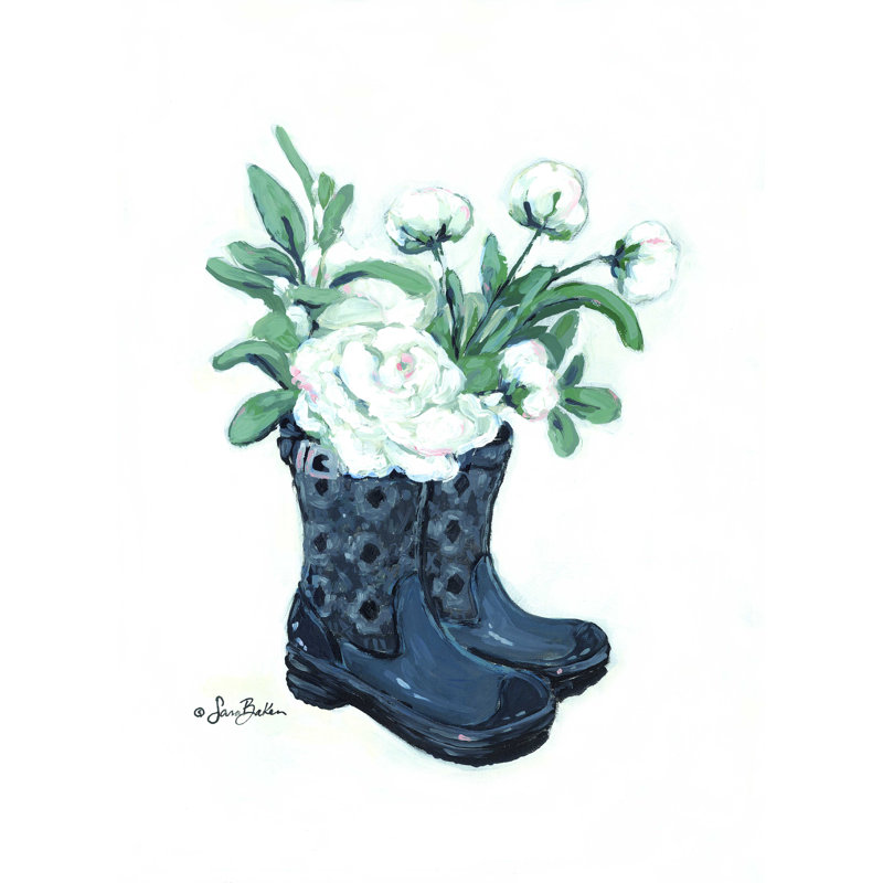 Rain Rain Peones par Sara Baker - reproduction d'art sur toile tendue, H 24 po x l 18 po