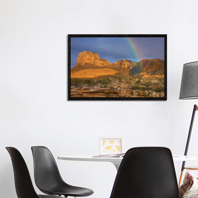 Rainbow Near El Capitan, Guadalupe Mountains National Park, Texas 1 Piece Wall Art on Canvas