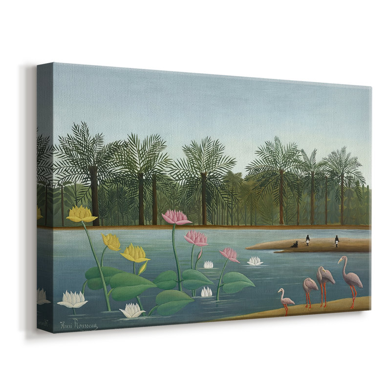 The Flamingos (Les Flamants)-Henri Rousseau-Gallery Wrapped Canvas-1907, 8 x 12