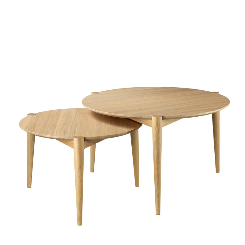 Sos Solid Wood Coffee Table, 14.57" H x 23.23" L x 21.3" W, Nature