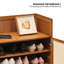 Armoire à chaussures en bambou à 7 étages avec 30 paires de compartiments pour chaussures