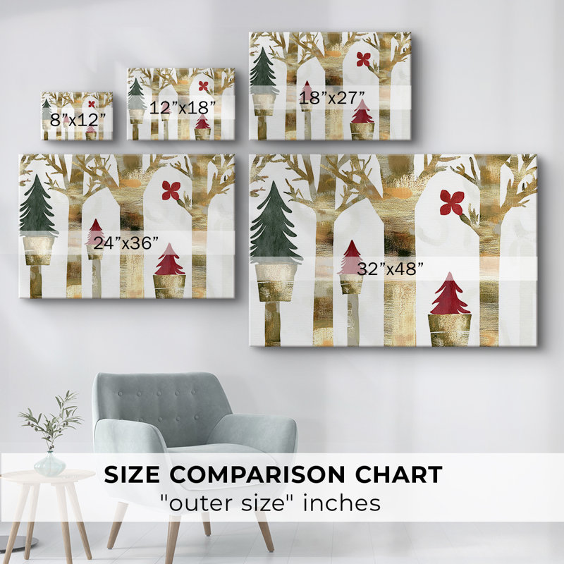 Christmas Holiday Arts - Toile tendue avec châssis, H 12 po x l 18 po