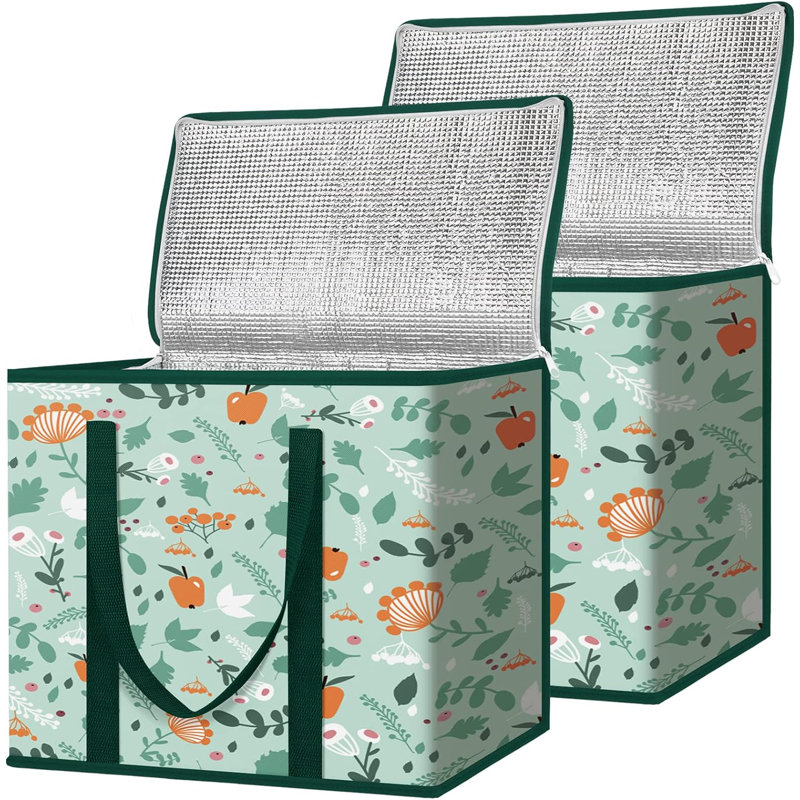 2 Packs Insulated Reusable Collapsible Storage Bag