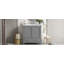 Meuble-lavabo gris de 30 po avec lavabo simple, meuble-lavabo sous-comptoir, armoire de rangement avec 2 portes et un tiroir, fermeture en douceur, rangement multifonctionnel, structure en bois massif