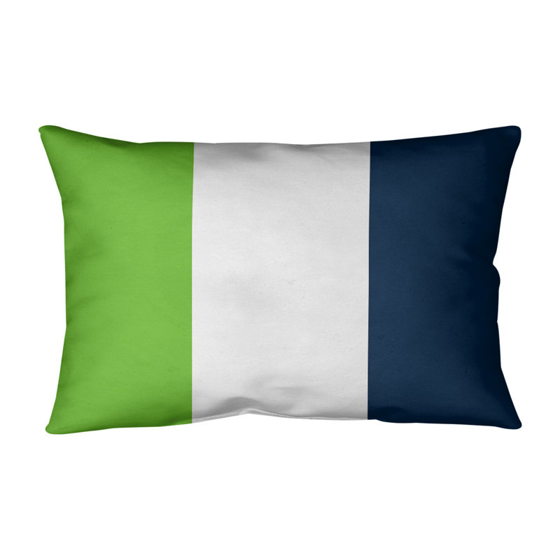 Housse de coussin lombaire Atlanta, Bleu foncé / vert, Seattle