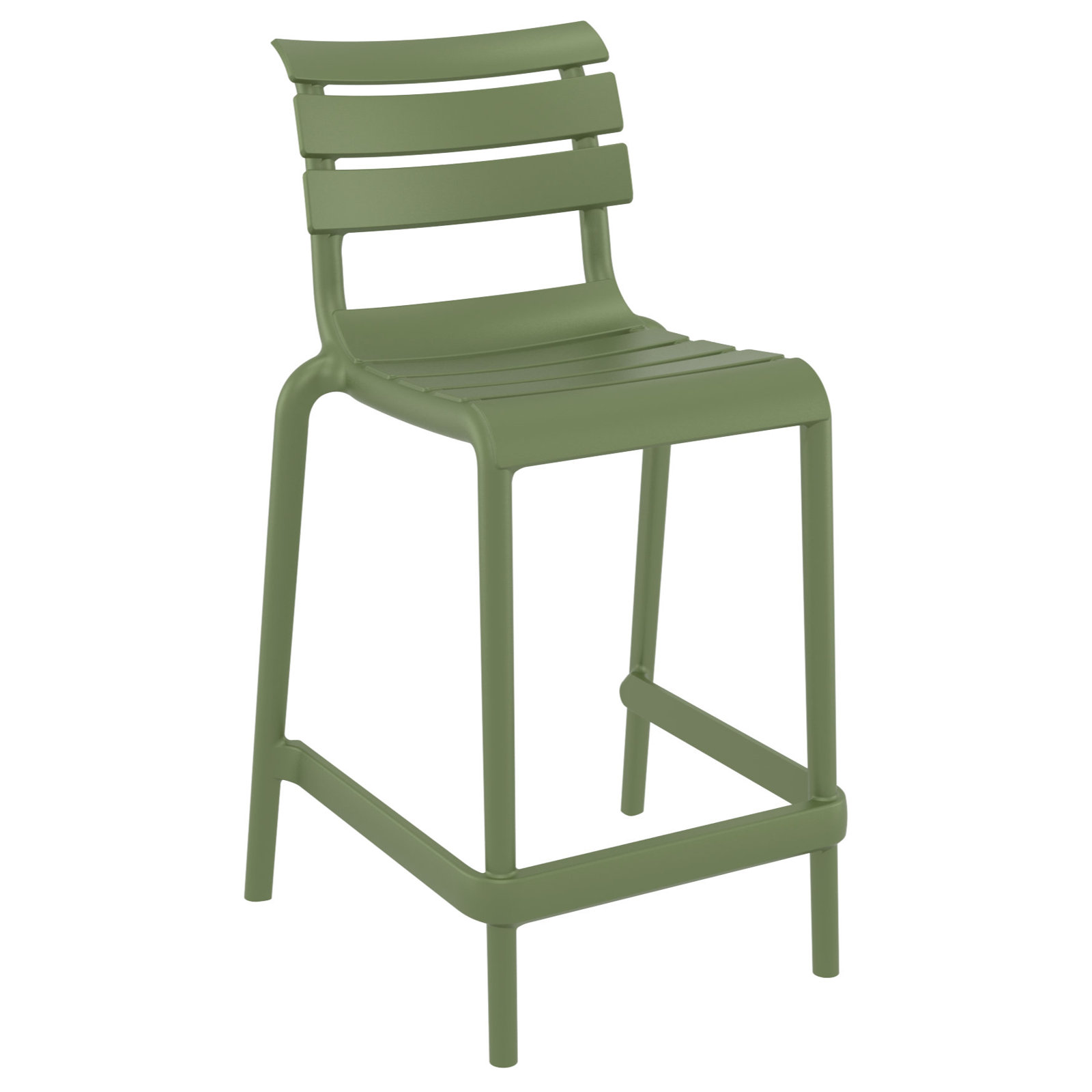 Ruta Patio Bar Stool, Olive Green, 25.60"