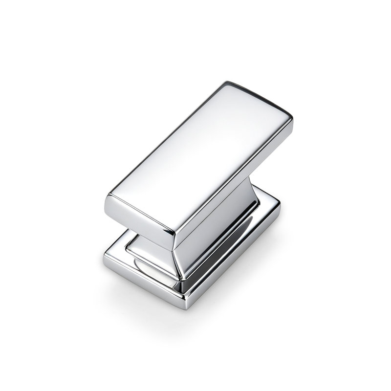 Probrico Single Hole Rectangle Drawer Handles for Kitchen Cabinets, Polished Chrome