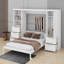 Grand lit escamotable avec tiroirs et tablettes-1796218160