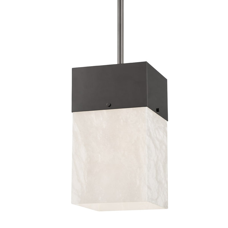 Times Square Large 1 Light Pendant, Black Nickel, 11.5" H x 6.25" W x 6.25" D