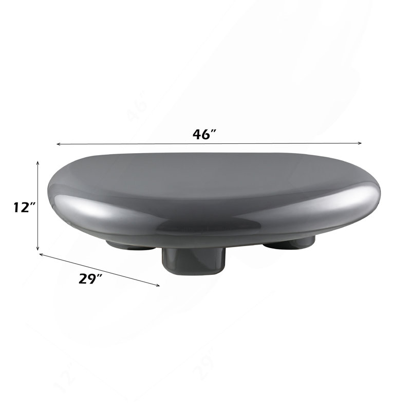 Table basse Charlene, H 12 po x L 46 po x l 29 po, Gris