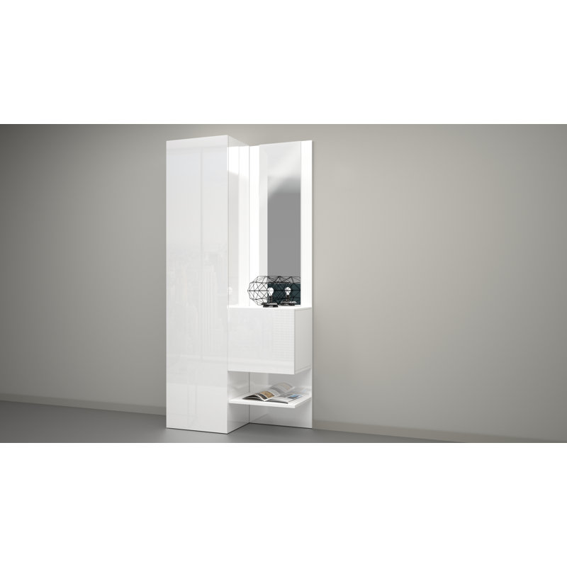 Claree 90 cm W Hallway Set with Storage Bench and Shoe Storage