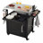40" Outdoor Grill Cart With Storage Cabinet & Waterproof Cover, Stainless Steel Top Pizza Oven Table