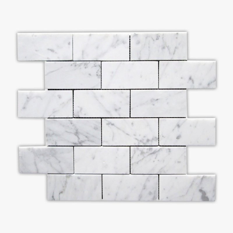Carreau de mosaïque à joints de brique 2 po x 4 po