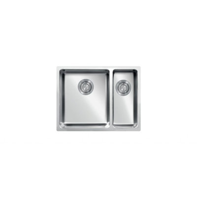Metro Lane 435mm W Double Bowl Stainless Steel Kitchen Sink