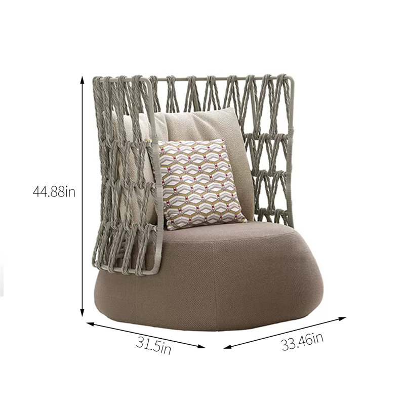 Chaise longue à oreilles en tissu
