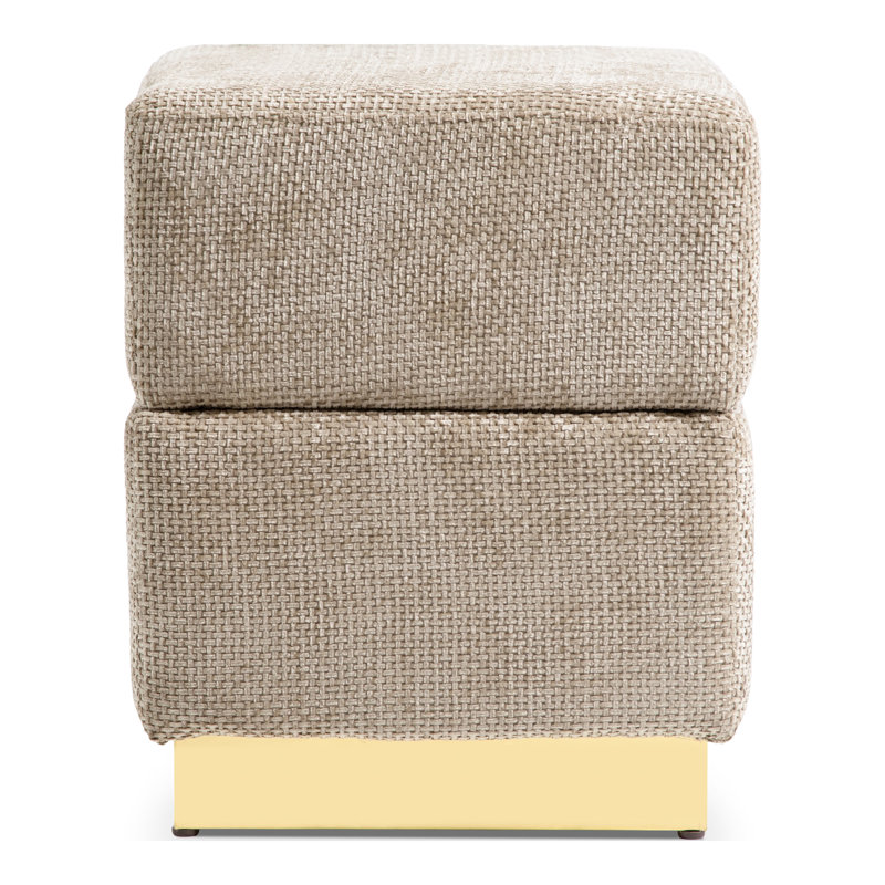 Repose-pieds Munt Chenille avec compartiment de rangement caché, Gris