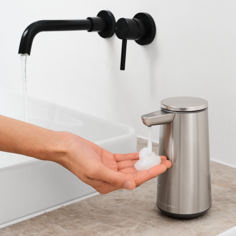 sensor pump foam, brushed stainless steel, Brushed