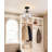 10" W Modern Ribbed Glass Semi-Flush Mount Ceiling Light, Metal Fixture with Clear Textured Glass Shade for Bedroom, Hallway, Entryway-458696692