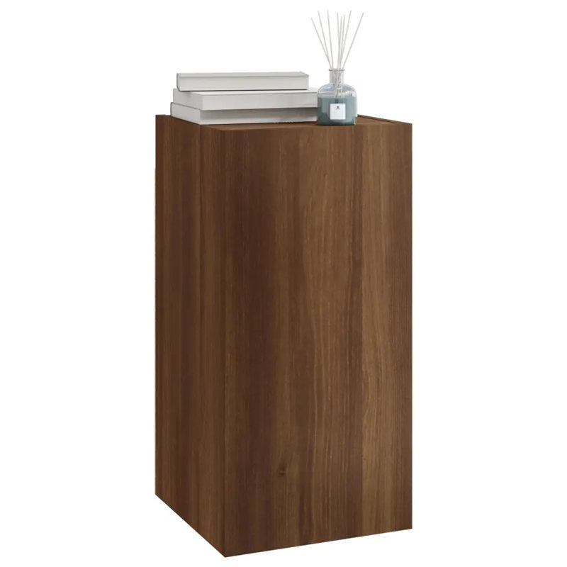 Dorminy Multimedia Storage, 60cm H x 30.5cm W x 30cm D, Brown Oak