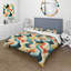 Retro Waves Lines - Ensemble de housse de couette Mid-Century - Microfibre de polyester-706280847