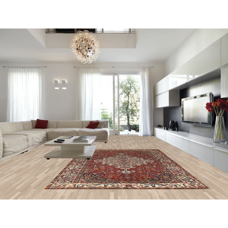 Tapis traditionnel en laine antique 9 x 13