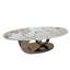 Modern Faux Marble Coffee Table, Sintered Stone Contemporary Tables with Stainless Steel Base-134286583