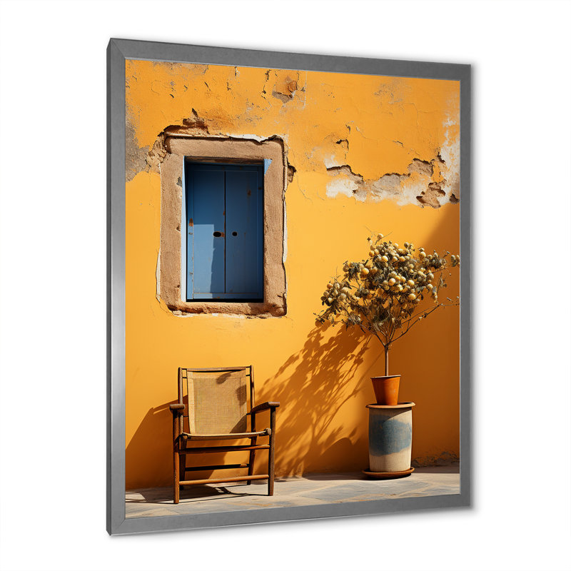 " Buddhism Mimalism Scenery II ", Silver Single Picture Framed, 40" H x 30" W x 1.5" D